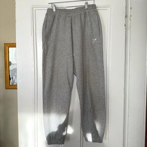 Gymshark light grey fleece joggers